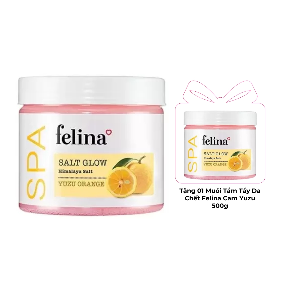 Muối Tắm Tẩy Da Chết Felina 500g - Cam Yuzu