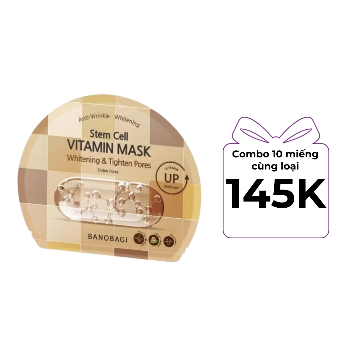 Mặt Nạ Banobagi Stem Cell Vitamin Mask - Whitening & Tighten Pores