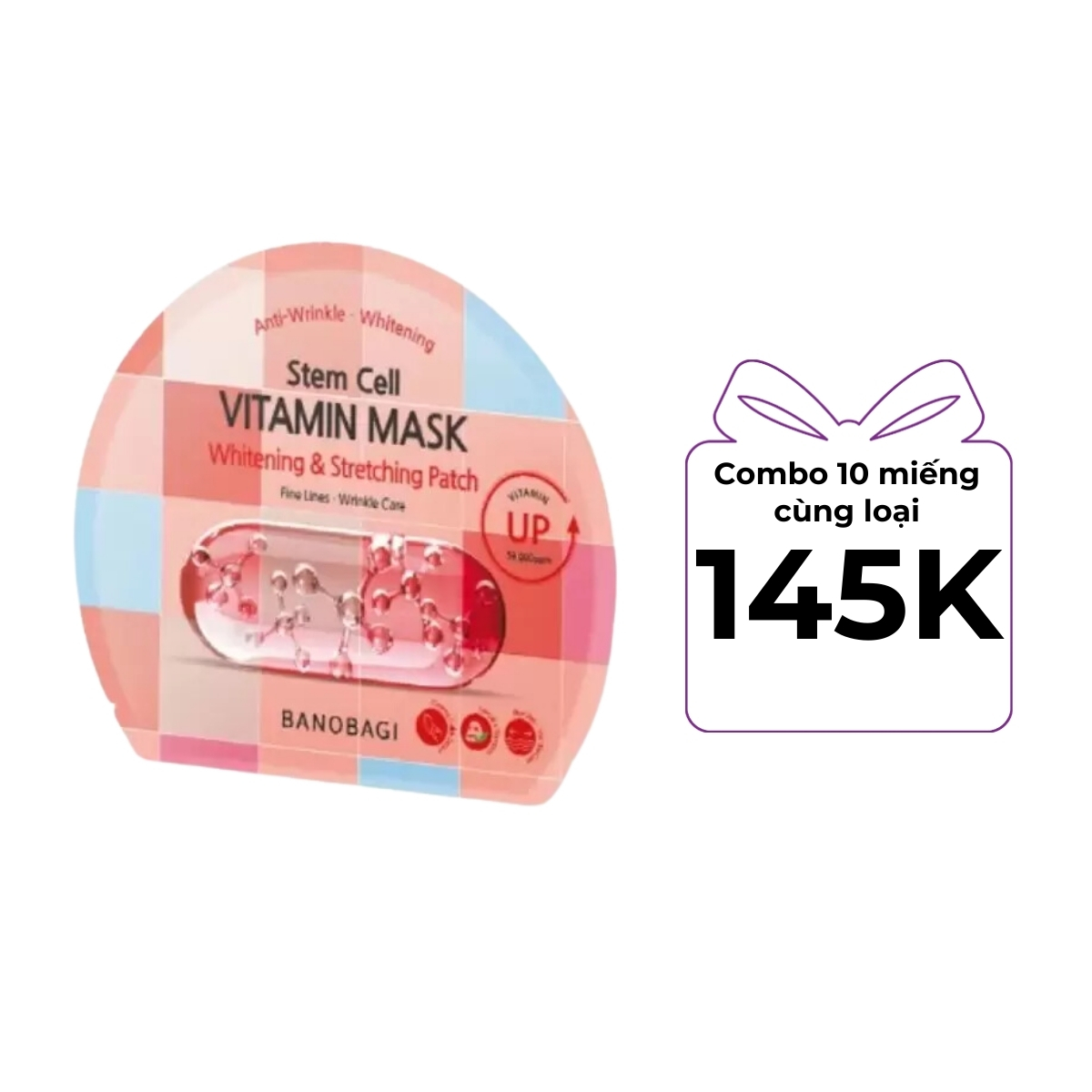 Mặt Nạ Banobagi Stem Cell Vitamin Mask - Whitening & Stretching Patch