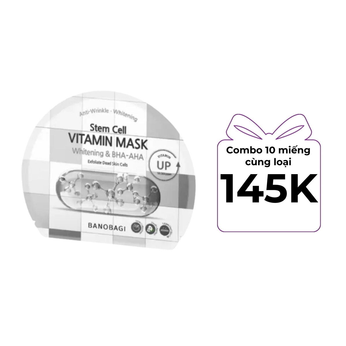 Mặt Nạ Banobagi Stem Cell Vitamin Mask - Whitening & BHA-AHA