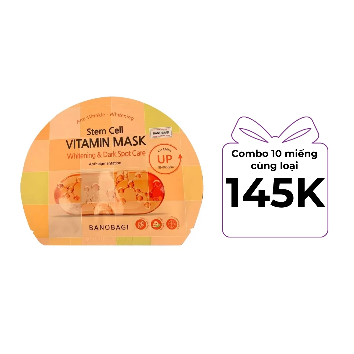 Mặt Nạ Banobagi Stem Cell Vitamin Mask - Whitening & Dark Spot Care MC