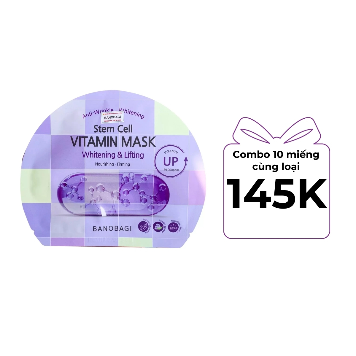 Mặt Nạ Banobagi Stem Cell Vitamin Mask - Whitening & Lifting MC