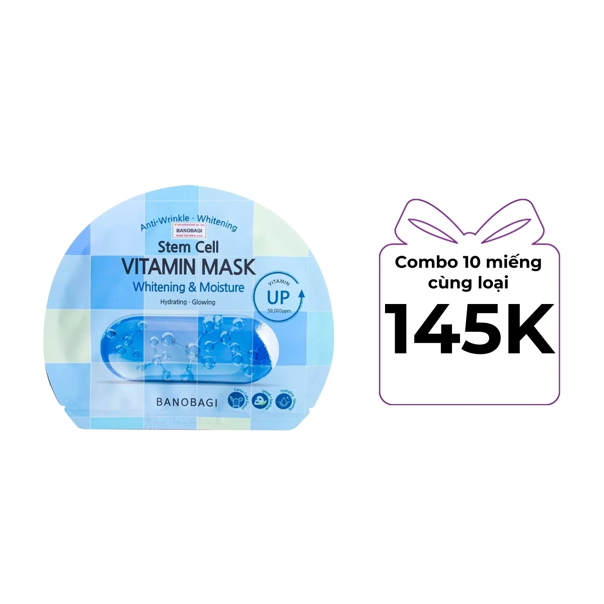 Mặt Nạ Banobagi Stem Cell Vitamin Mask - Whitening & Moisture MC