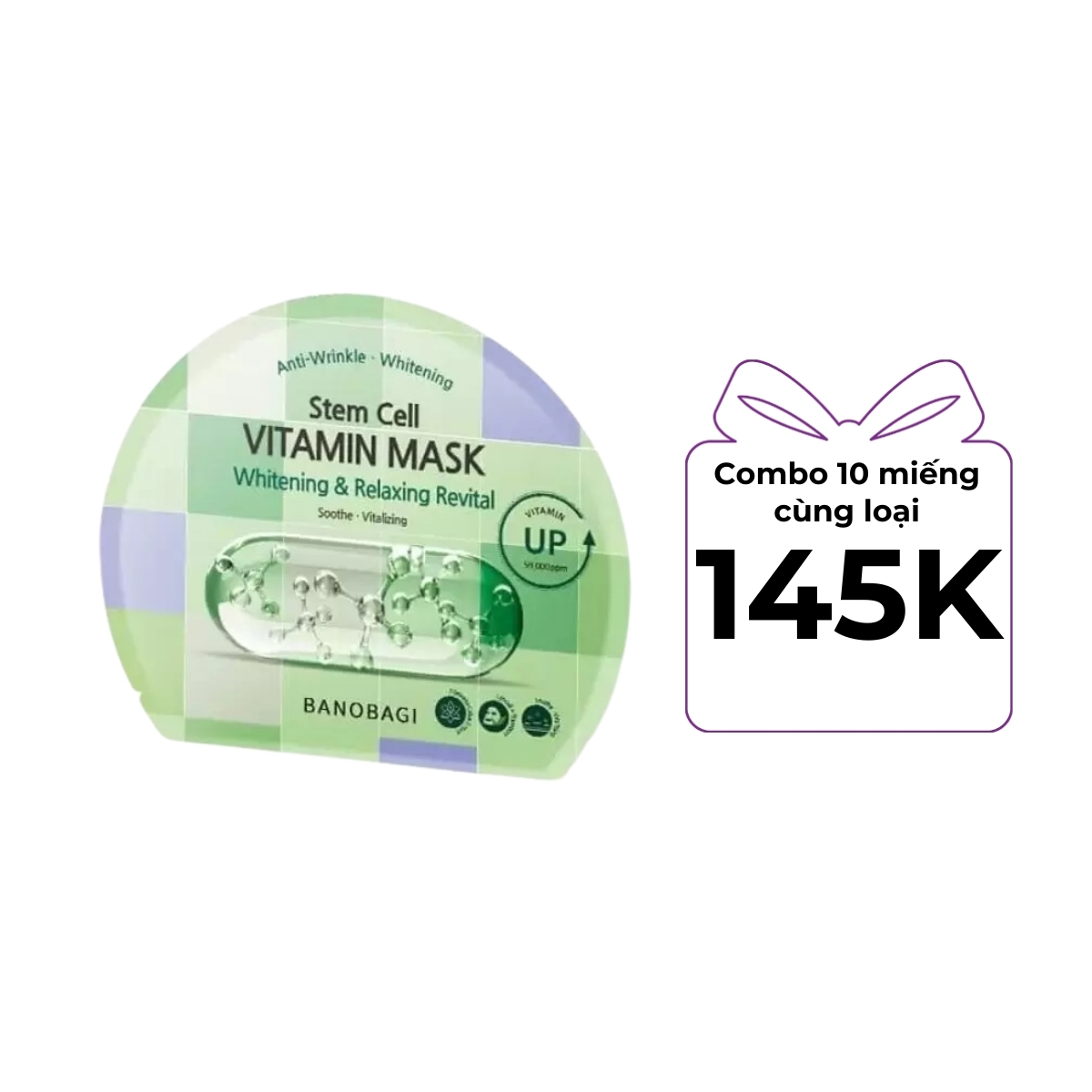 Mặt Nạ Banobagi Stem Cell Vitamin Mask - Whitening & Relaxing Revital MC