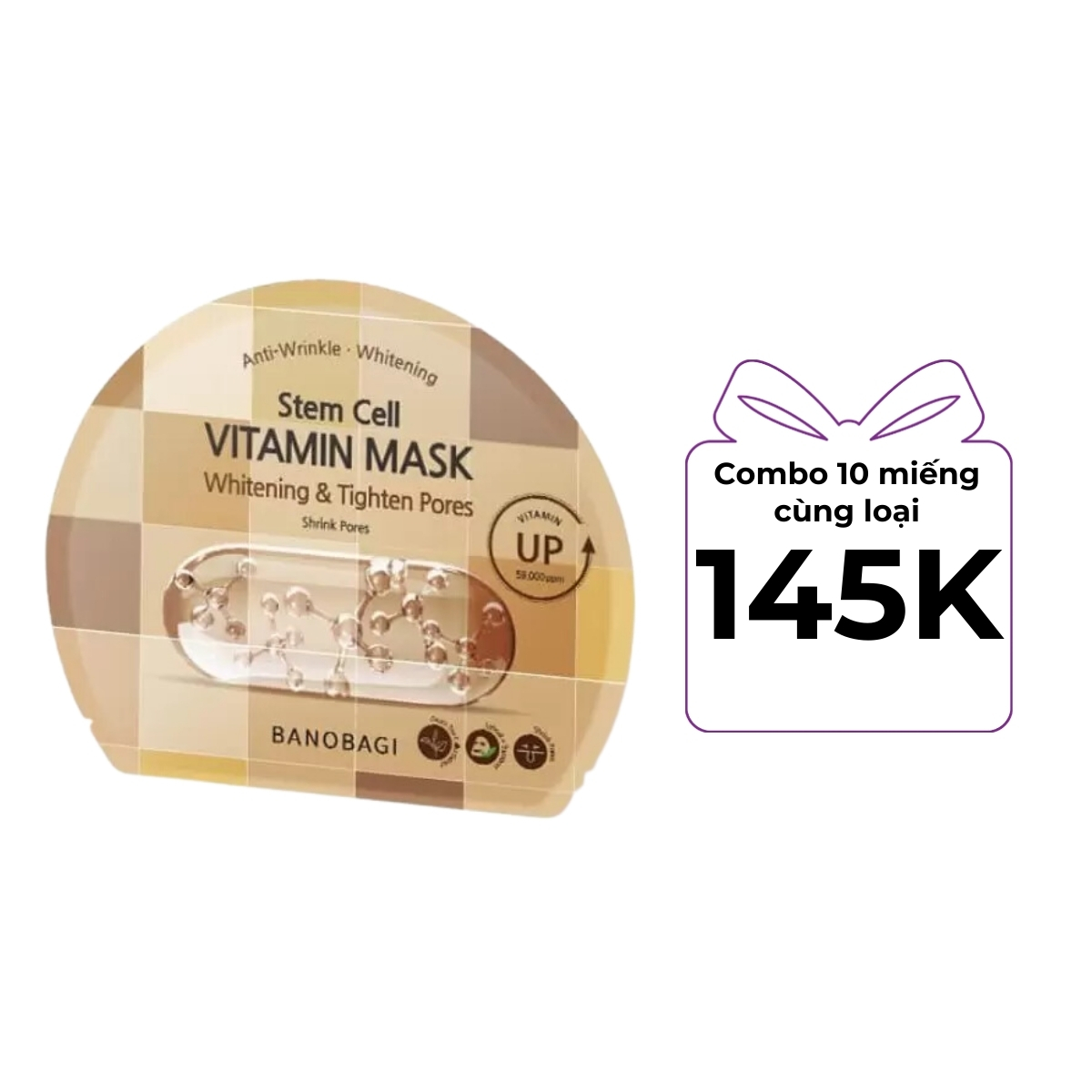 Mặt Nạ Banobagi Stem Cell Vitamin Mask - Whitening & Tighten Pores