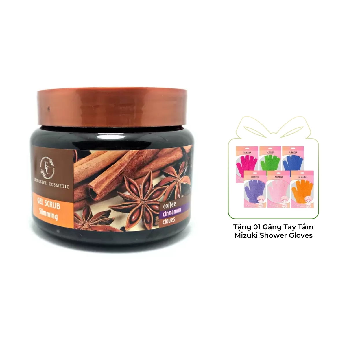 Tẩy Tế Bào Chết Body Exclusive Cosmetic Gel Scrub Slimming Coffee Cinnamon Cloves Quế Hồi 380g