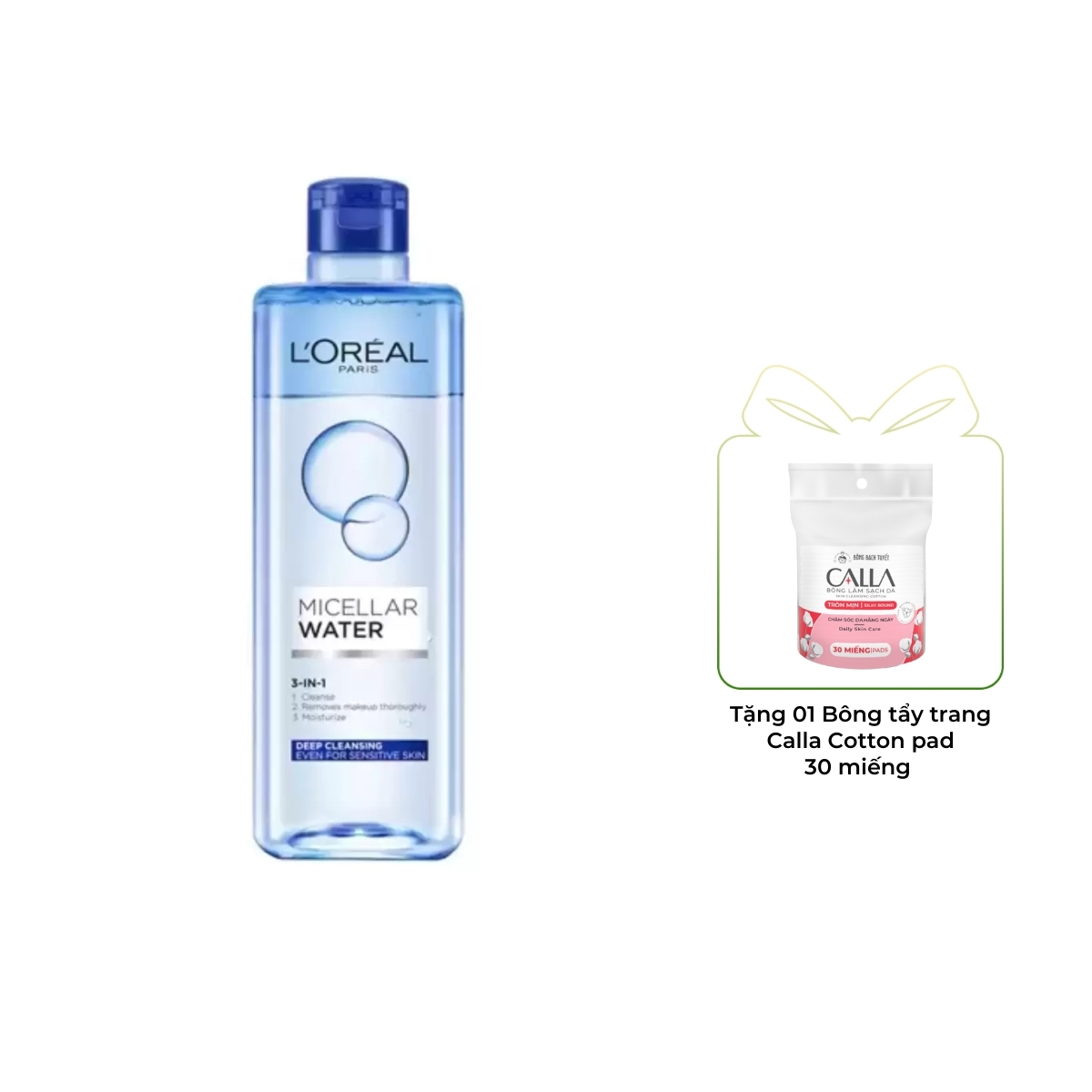 Nước Tẩy Trang L'Oreal Micellar Water Làm Sạch Sâu Trang Điểm 400ml