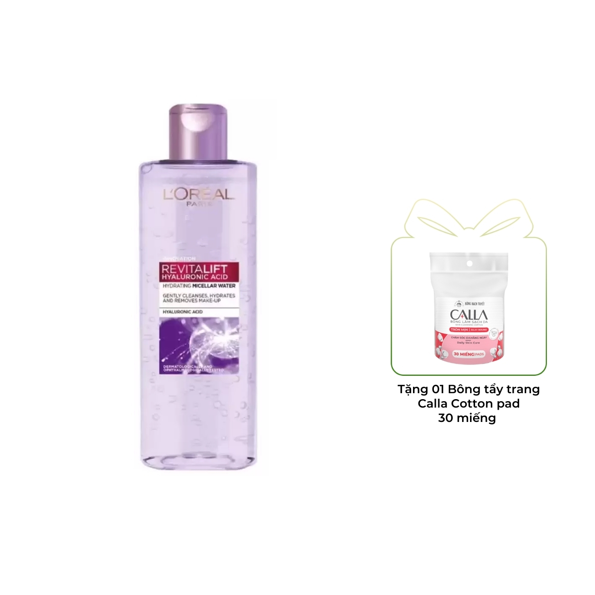 Nước Tẩy Trang Loreal Revitalift Hyaluronic Acid Micellar Water Căng Mịn Da 400ml