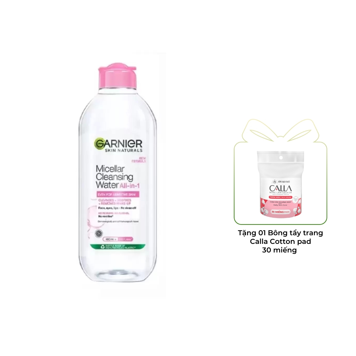 Nước Tẩy Trang Garnier Micellar Cleansing Water For Sensitive Skin Cho Da Nhạy Cảm 400ml