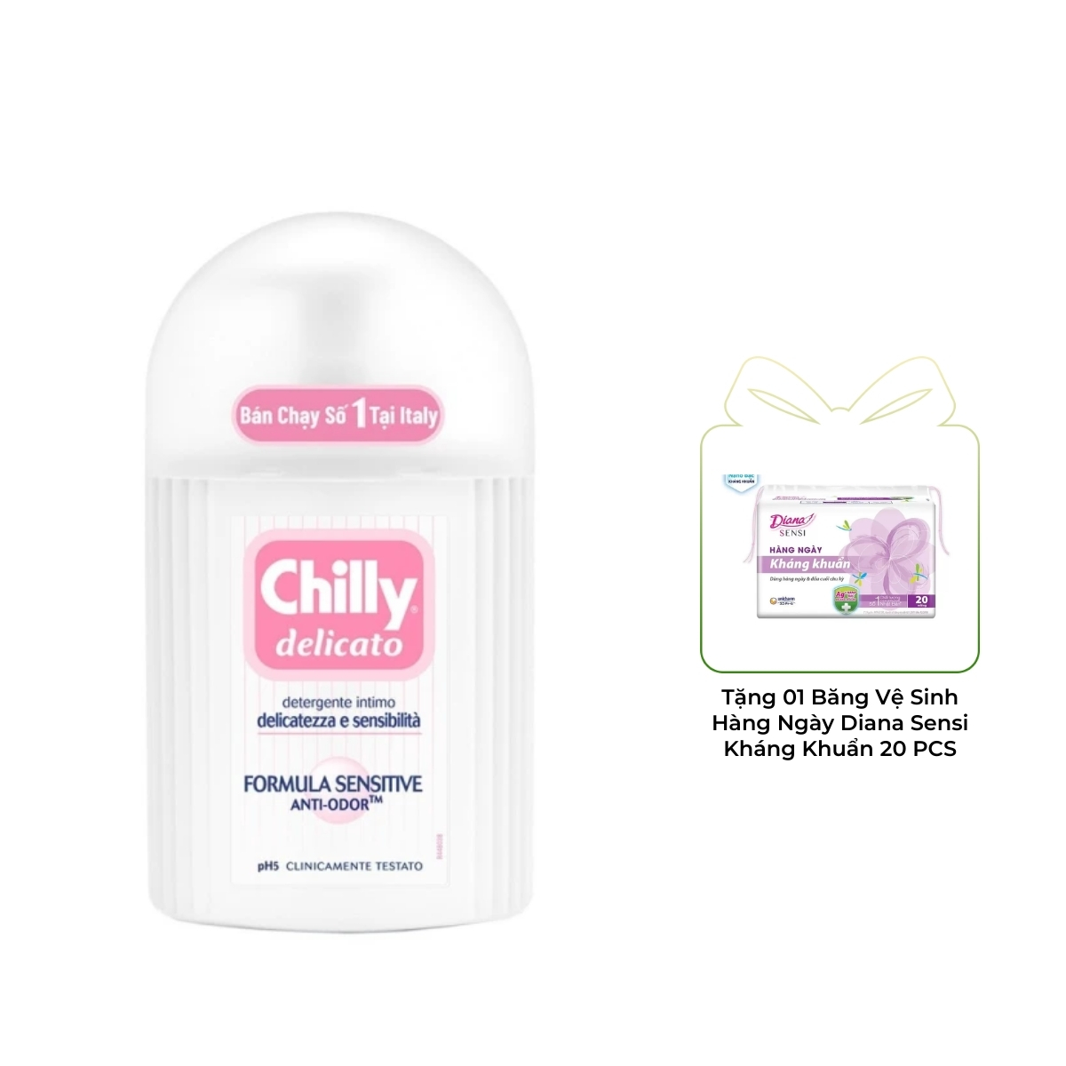 Dung Dịch Vệ Sinh Chilly Delicato Sạch Dịu Êm 200ml (Hồng)