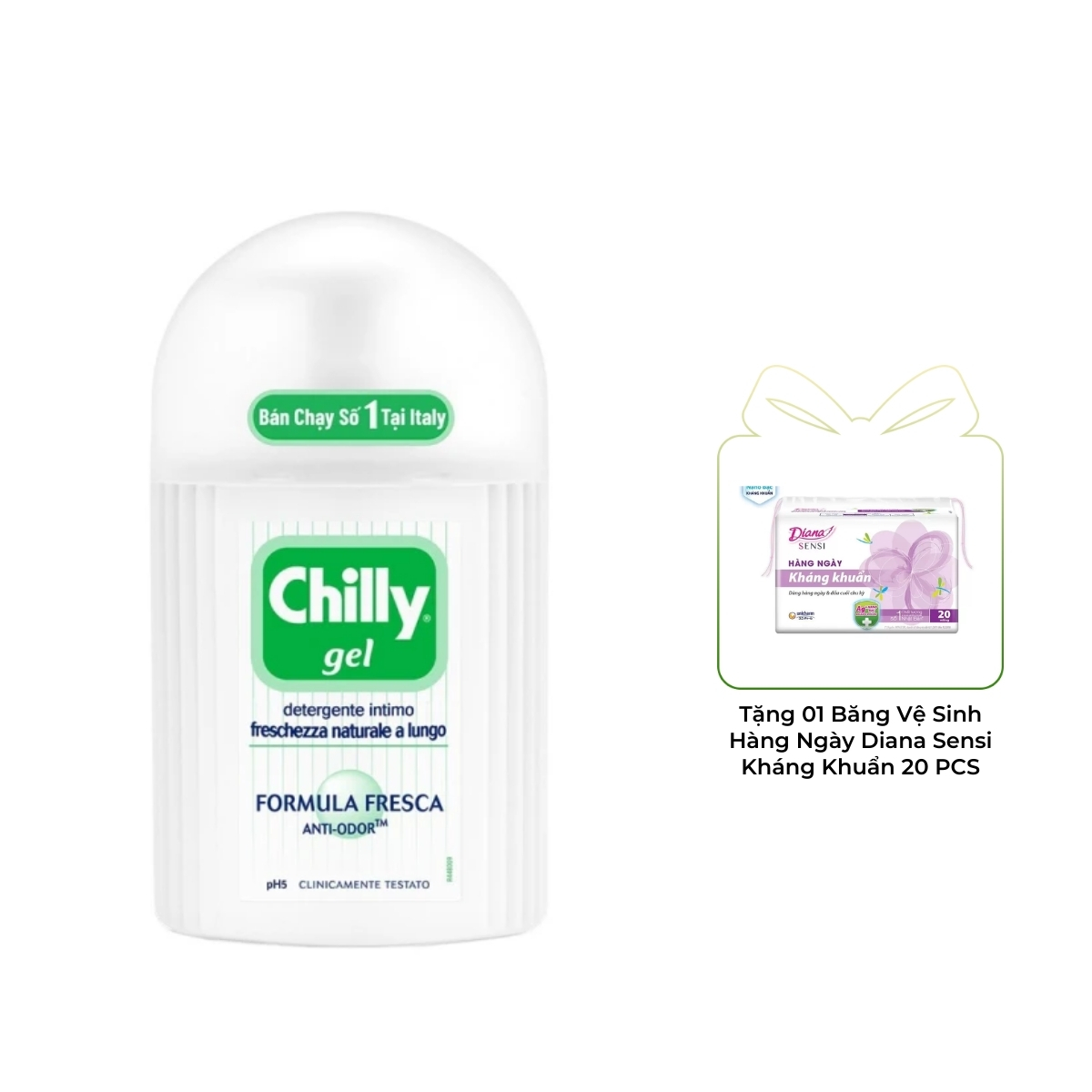 Dung Dịch Vệ Sinh Chilly Gel Tươi Mát 200ml (Xanh Lá)