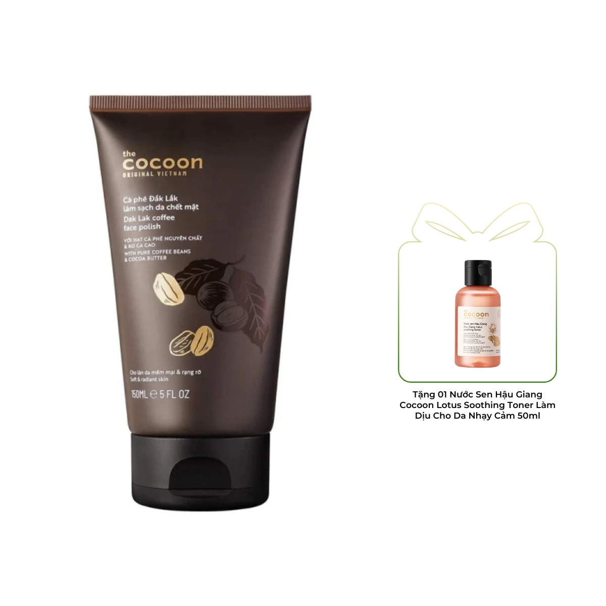 Tẩy Tế Bào Chết Da Mặt Cocoon Dak Lak Coffee Face Polish Cà Phê Đắk Lắk 150ml (Mã Mới)