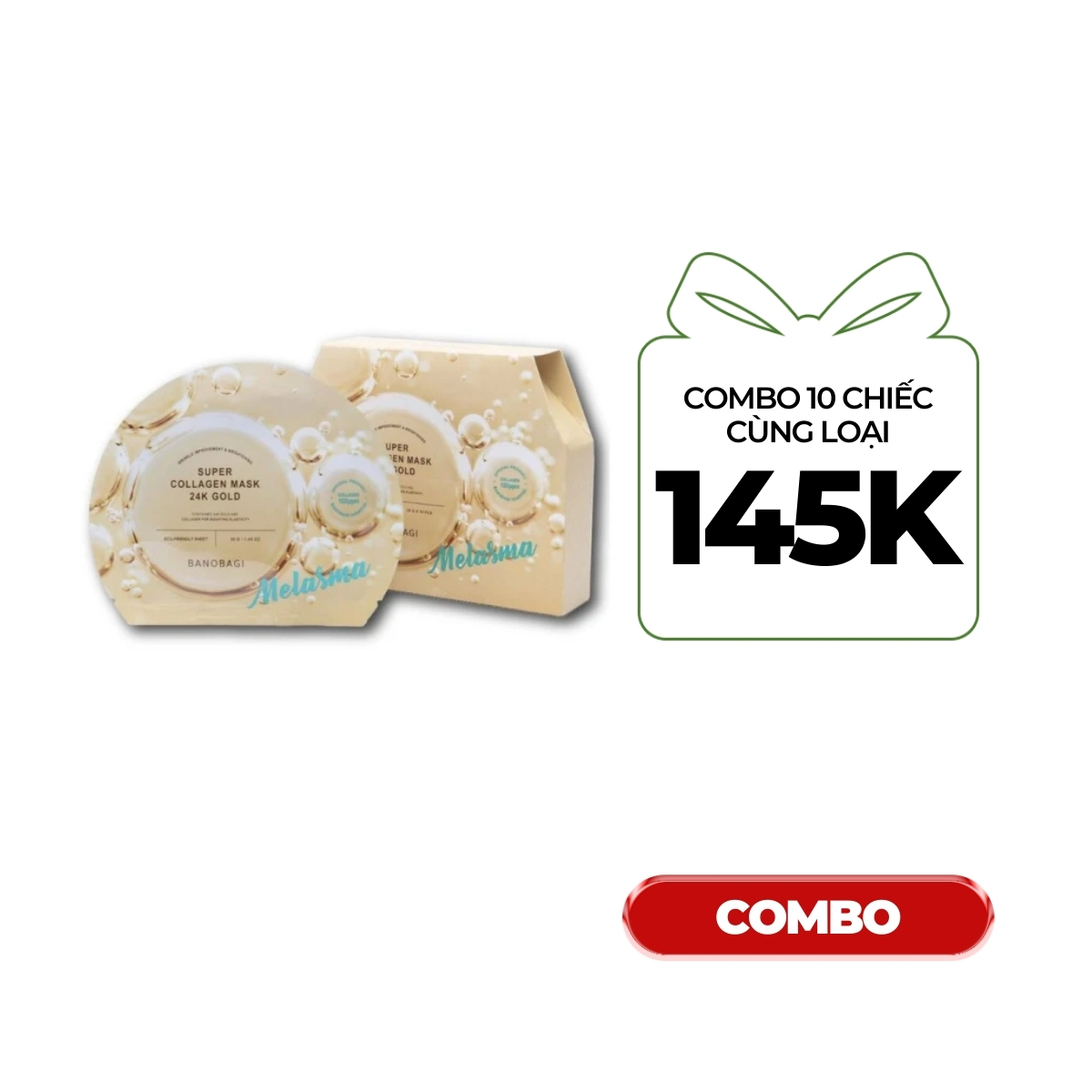 Mặt Nạ Banobagi Super Collagen Mask 24k Gold Melasma Mờ Nám, Tàn Nhang 30g