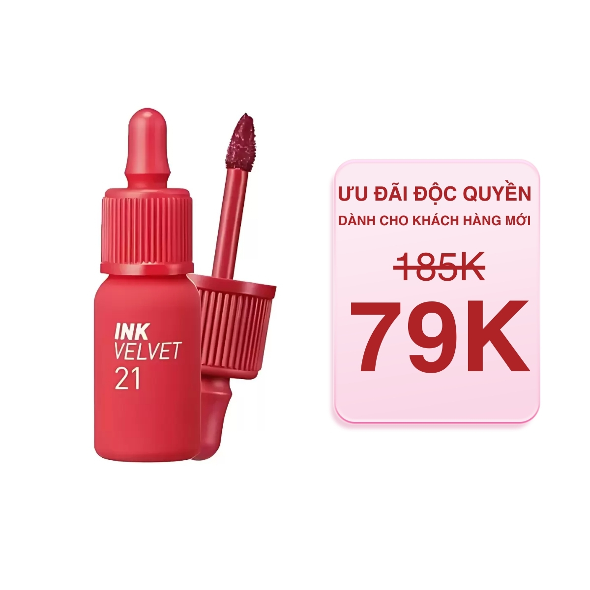 Son Kem Peripera Ink Velvet - 21 Vitality Coral Red