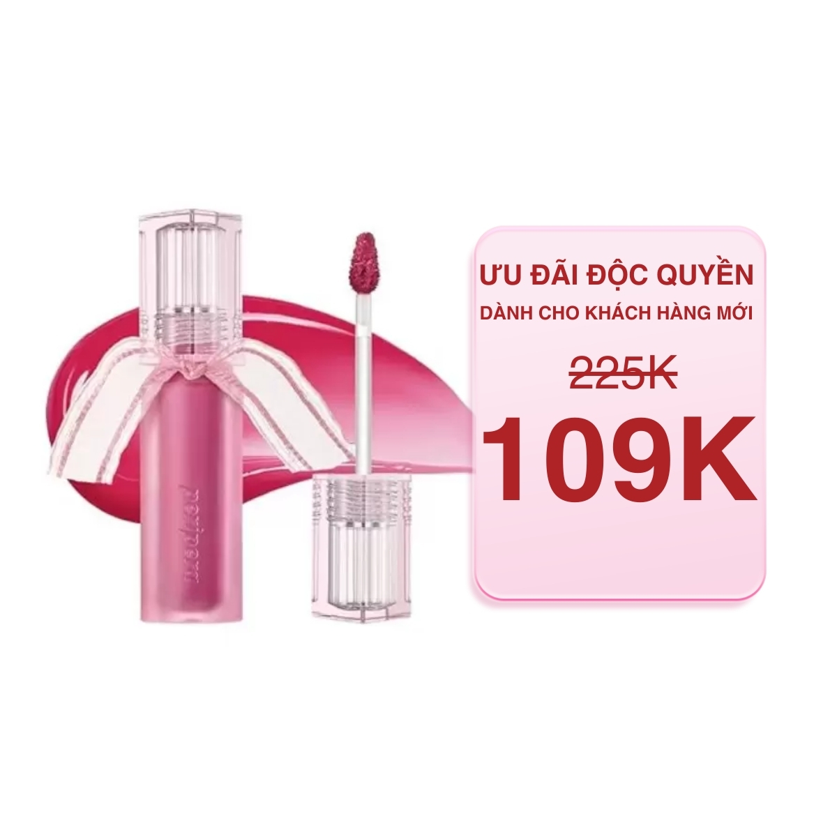 Son Tint Peripera Water Bare Tint Màu 08 Pure Pink ( Peritage)