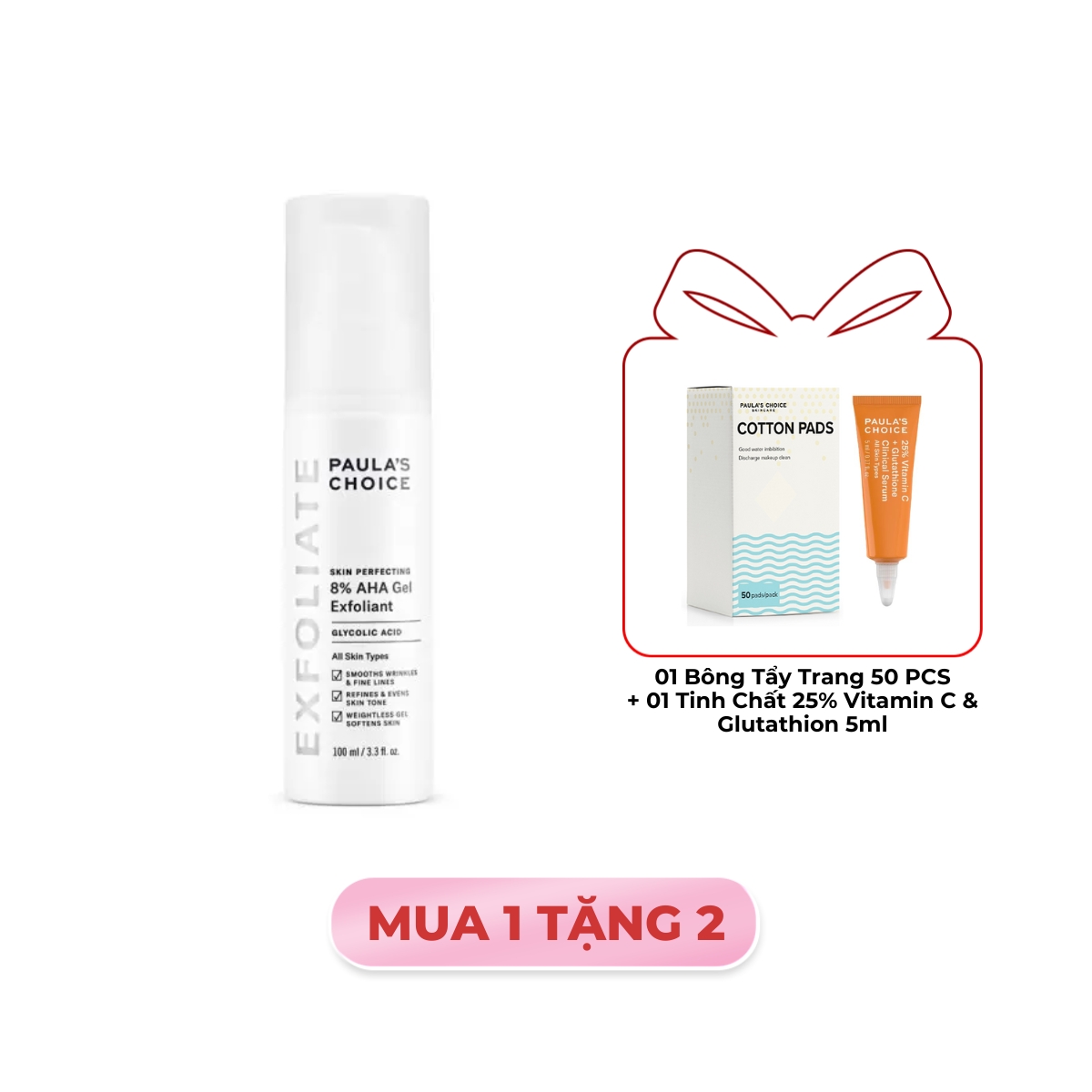 Tẩy Tế Bào Chết Da Mặt Paula's Choice 8% AHA Dạng Gel 100ml
