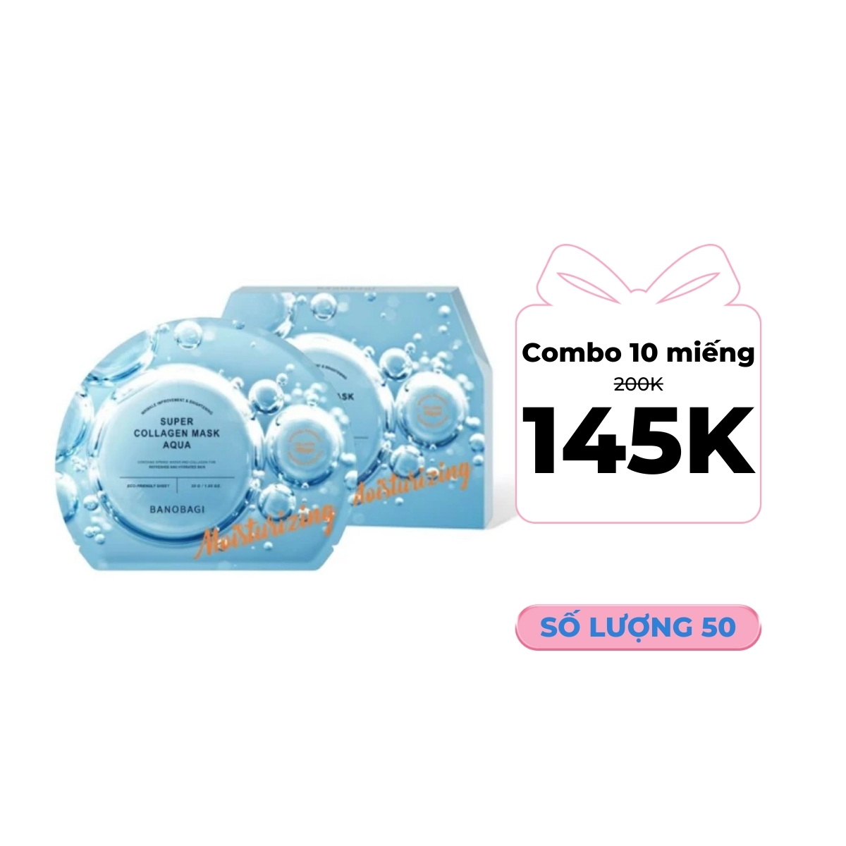 Mặt Nạ Banobagi Super Collagen Mask Aqua Moisturizing Cấp Ẩm Cho Làn Da Căng Bóng 30g