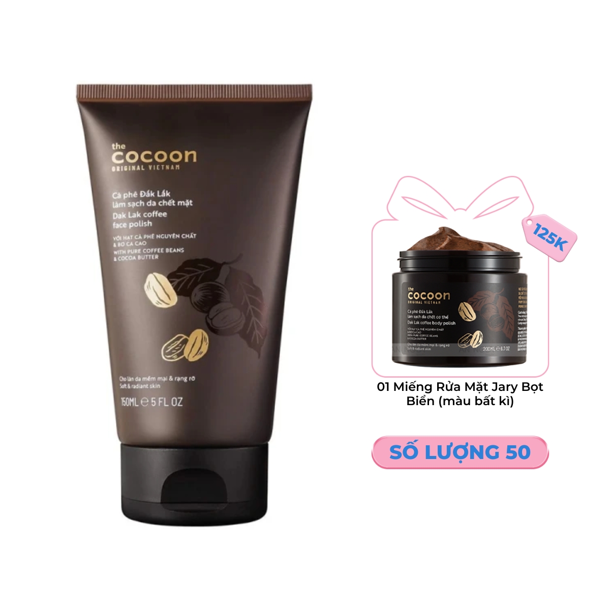 Tẩy Tế Bào Chết Da Mặt Cocoon Dak Lak Coffee Face Polish Cà Phê Đắk Lắk 150ml (Mã Mới)