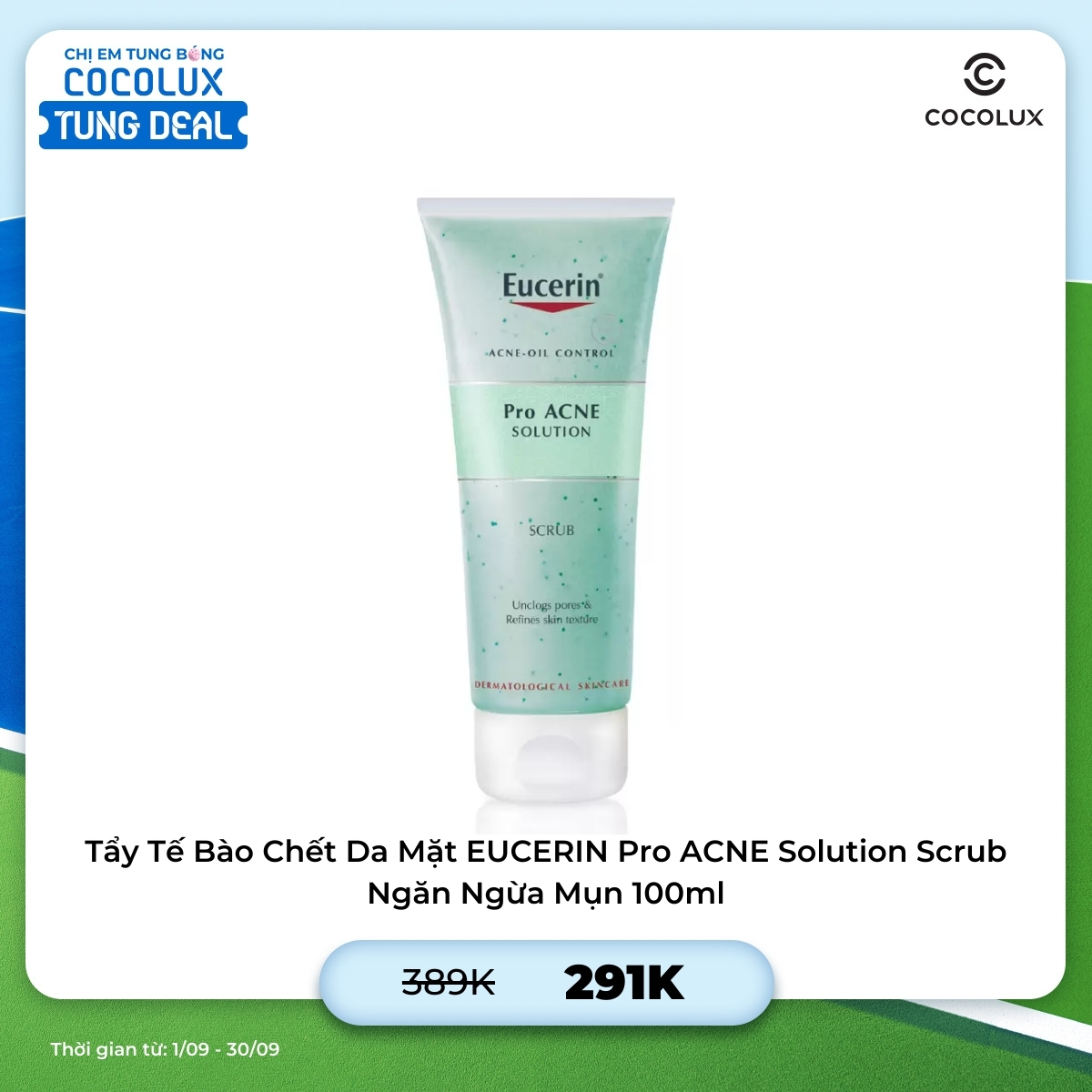 Tẩy Tế Bào Chết Da Mặt EUCERIN Pro ACNE Solution Scrub Ngăn Ngừa Mụn 100ml