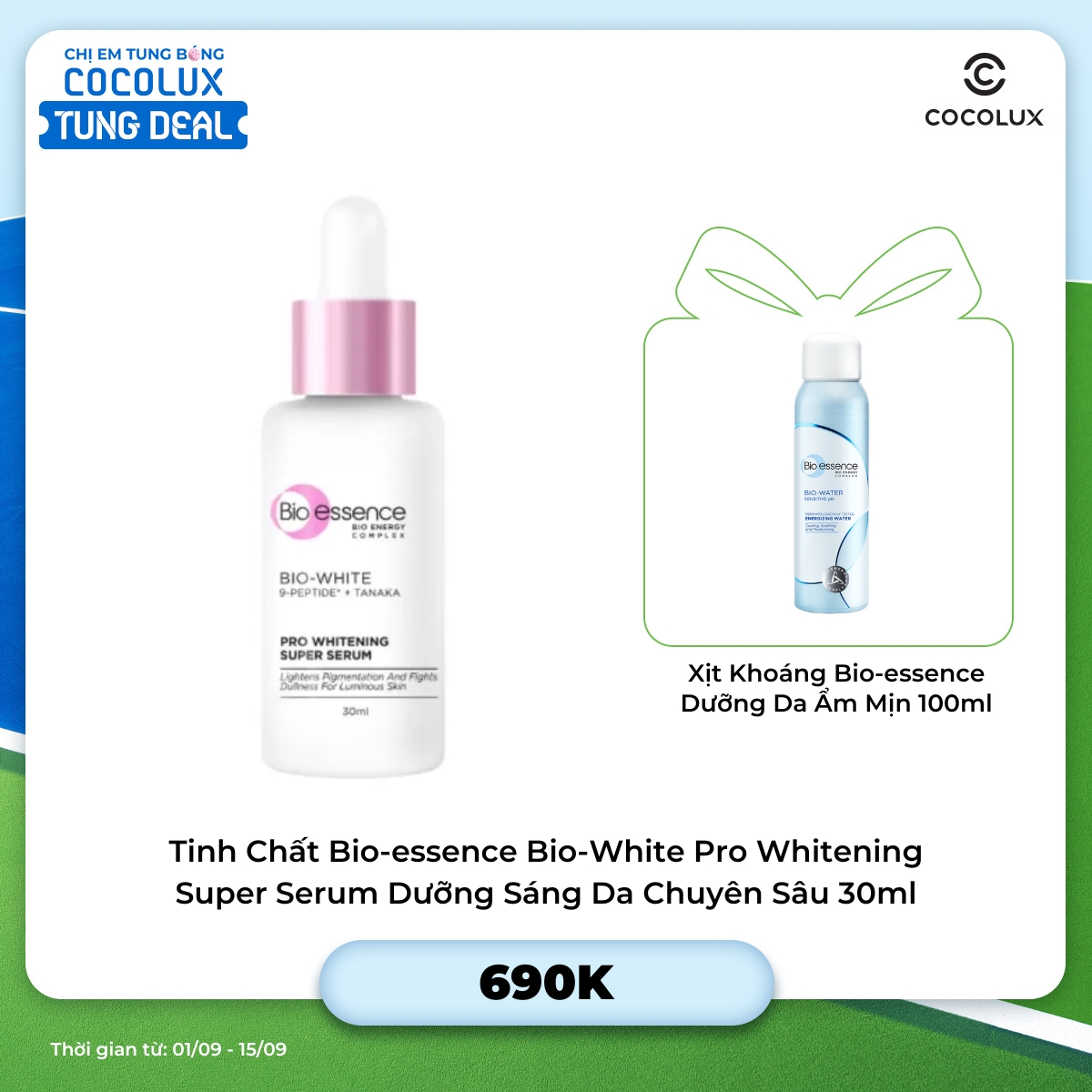 Tinh Chất Bio-essence Bio-White Pro Whitening Super Serum Dưỡng Sáng Da Chuyên Sâu 30ml