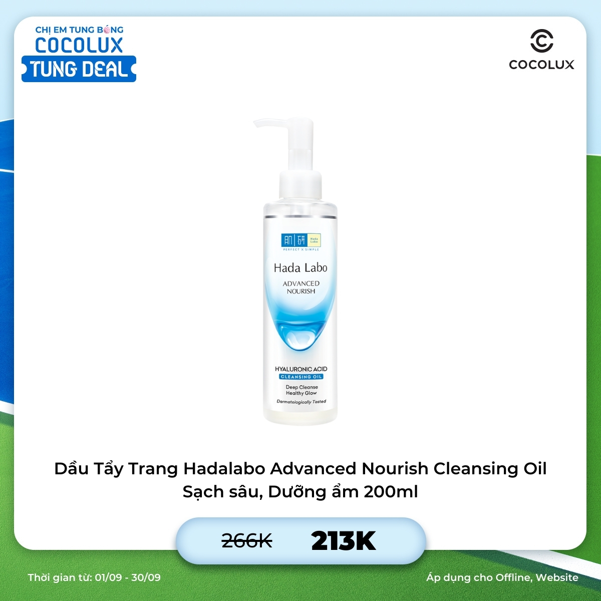 Dầu Tẩy Trang Hadalabo Advanced Nourish Cleansing Oil Sạch sâu, Dưỡng ẩm 200ml