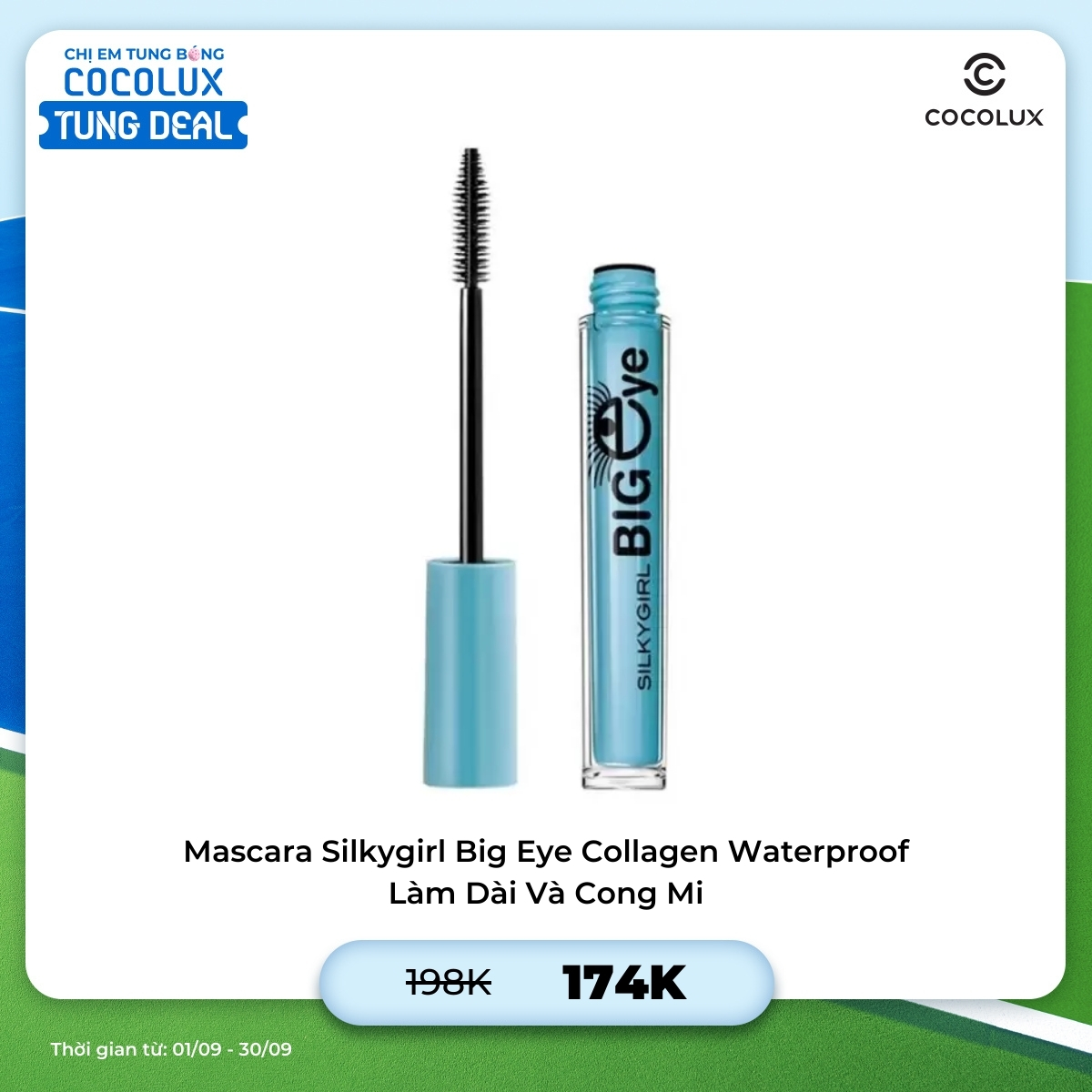 Mascara Silkygirl Big Eye Collagen Waterproof Làm Dài Và Cong Mi