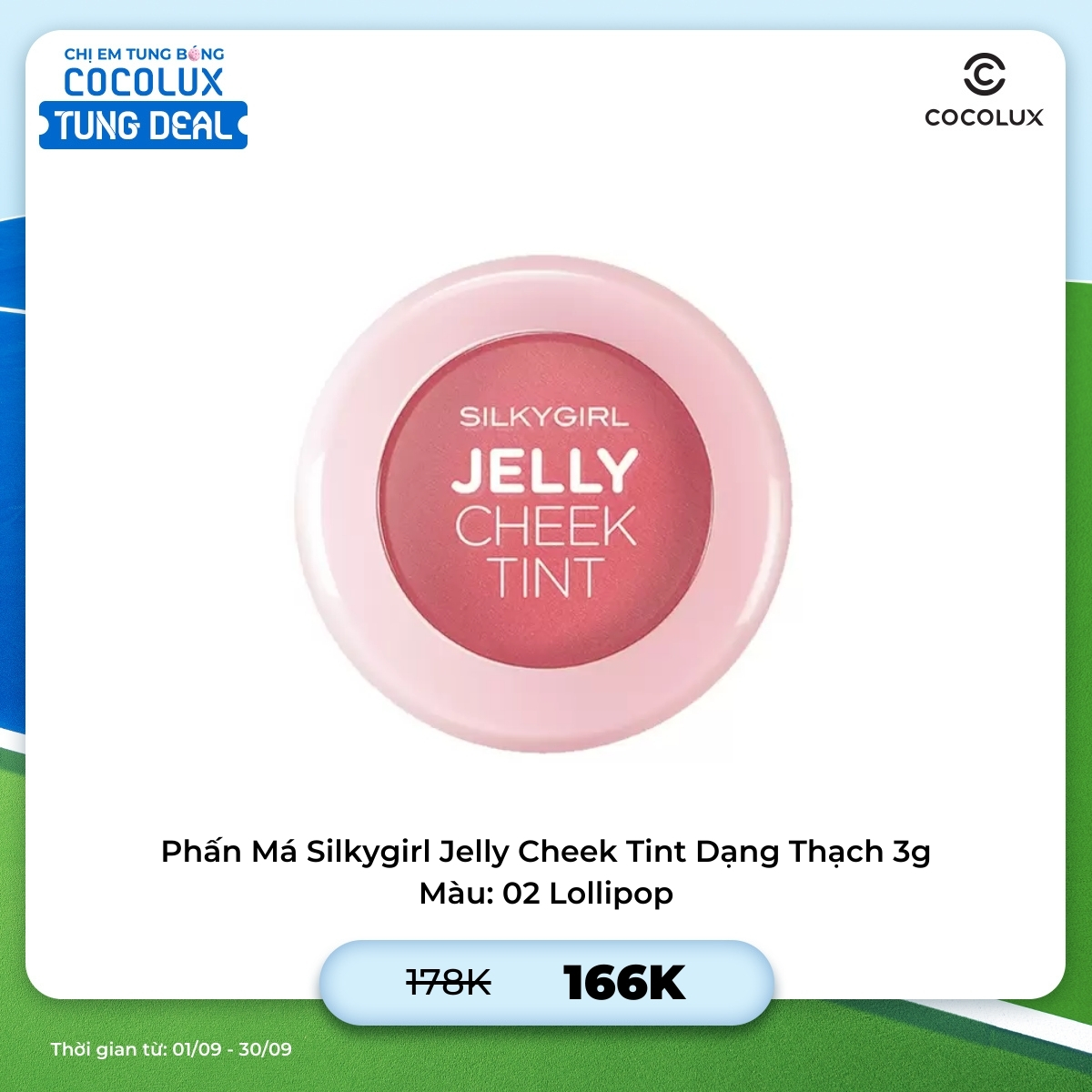 Phấn Má Silkygirl Jelly Cheek Tint Dạng Thạch 3g - 02 Lollipop