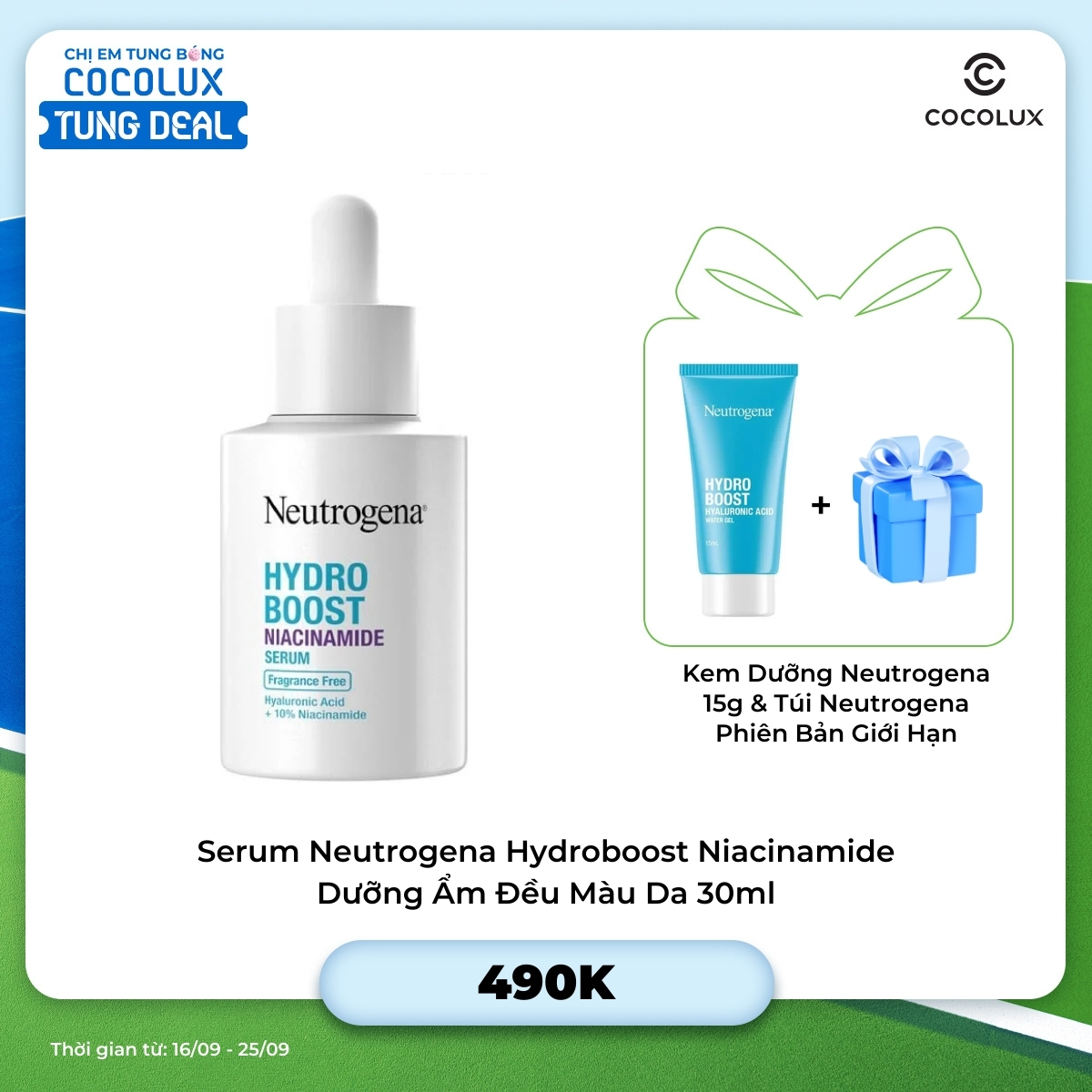 Serum Neutrogena Hydroboost Niacinamide Dưỡng Ẩm Đều Màu Da 30ml