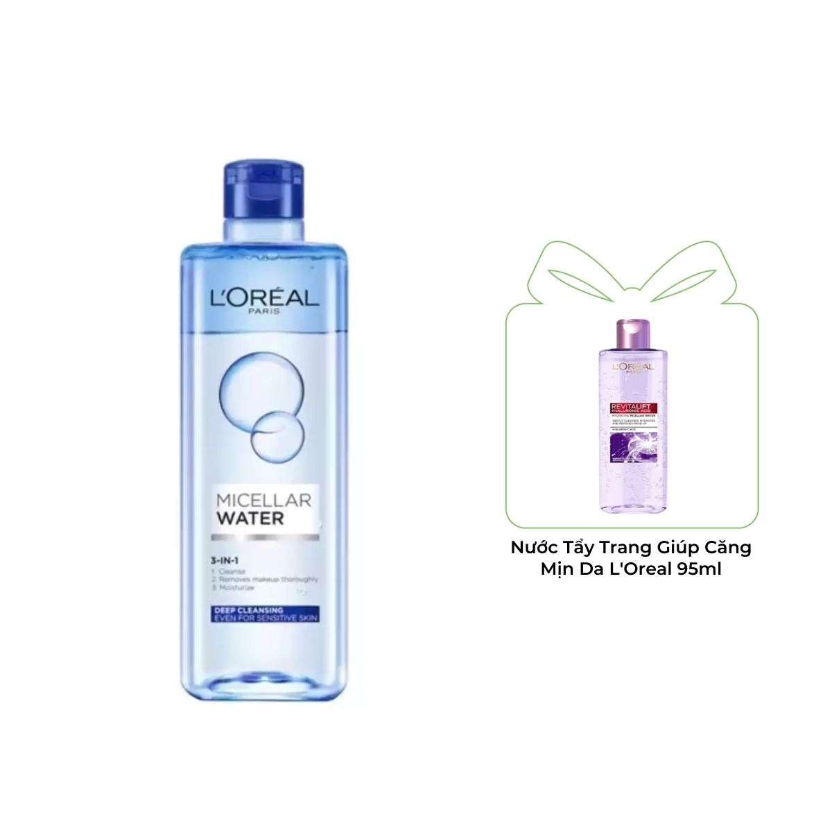 Nước Tẩy Trang L'Oreal Micellar Water Làm Sạch Sâu Trang Điểm 400ml