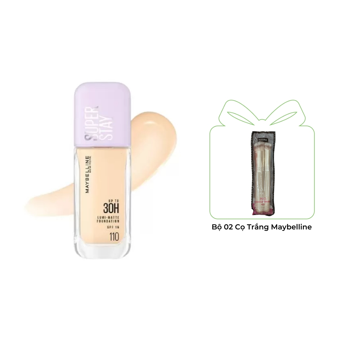 Kem Nền Maybelline Super Stay Up To 30H Lumi-Matte Foundation 110