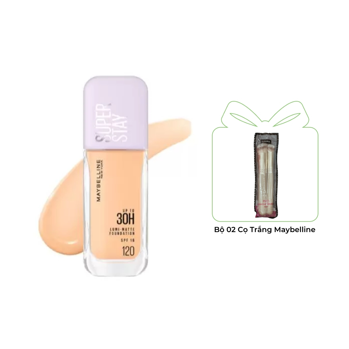 Kem Nền Maybelline Super Stay Up To 30H Lumi-Matte Foundation 120