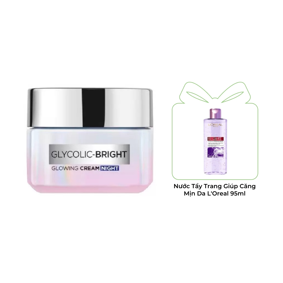 Kem Dưỡng Loreal Glycolic - Bright Glowing Cream Sáng Da Ban Đêm 50ml