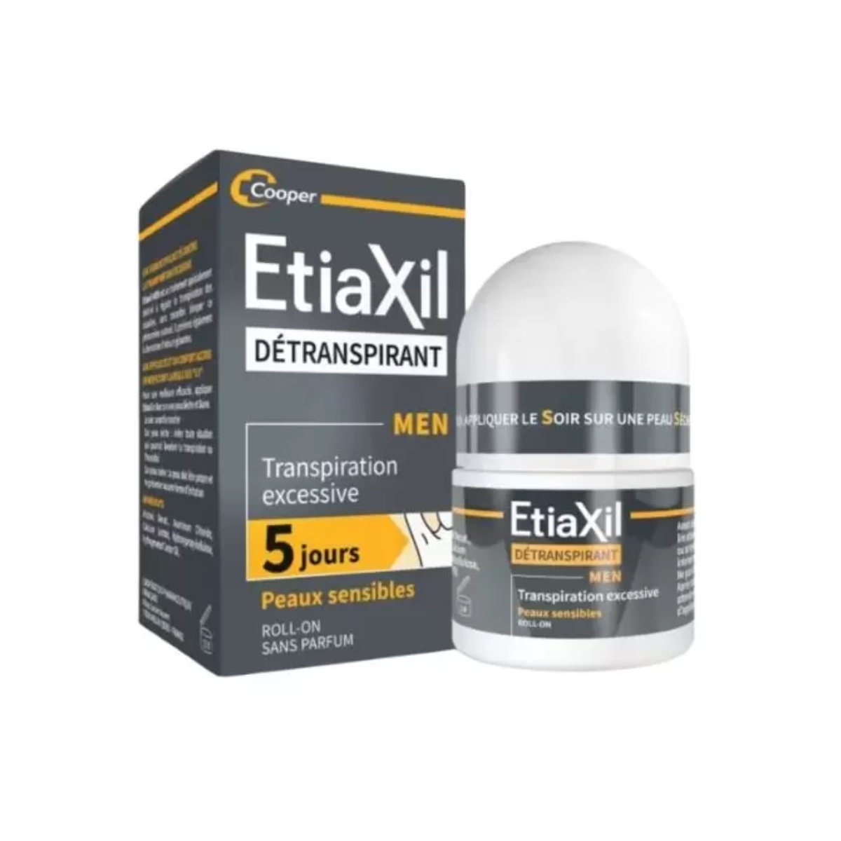 Lăn Khử Mùi EtiaXil Detranspirant Transpiration Exessive Peau Sensibies - MEN