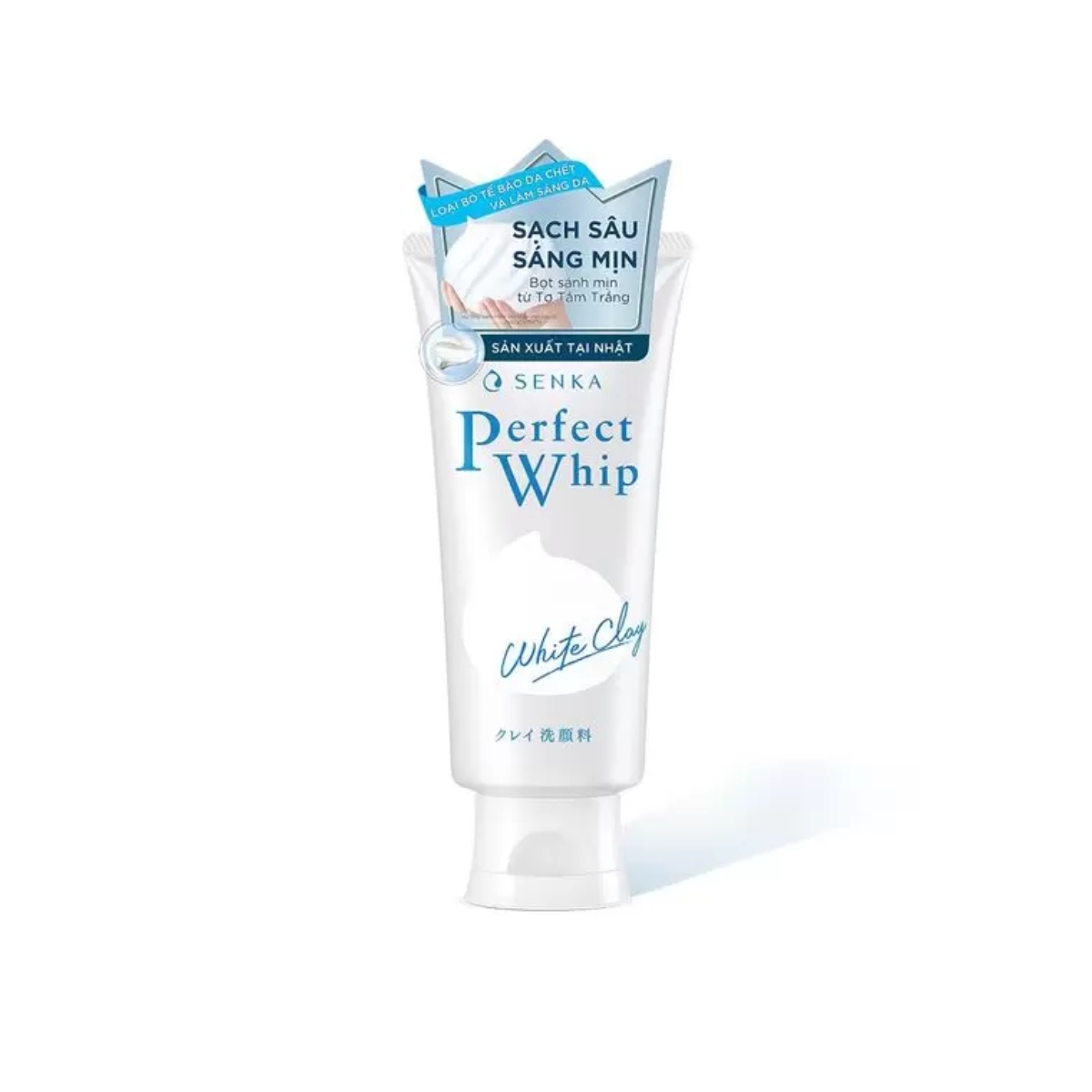 Sữa Rửa Mặt Senka Perfect Whip White Clay Đất Sét Trắng Làm Đều Màu Da 120g (Mã Mới)