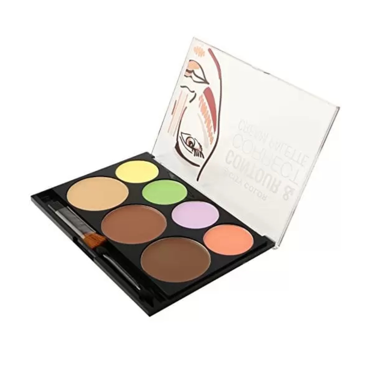 Bảng Tạo Khối Và Che Khuyết Điểm City Color Contour & Correct Cream Palette 7 Ô