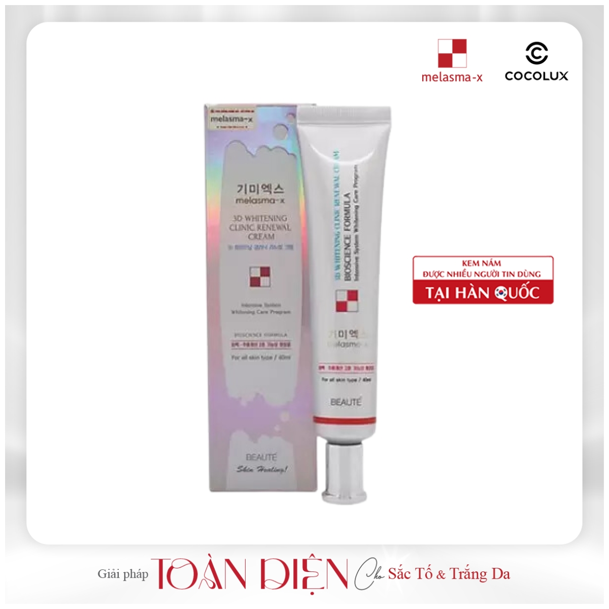 Kem Dưỡng Melasma-X 3D Whitening Clinic Renewal 40ml