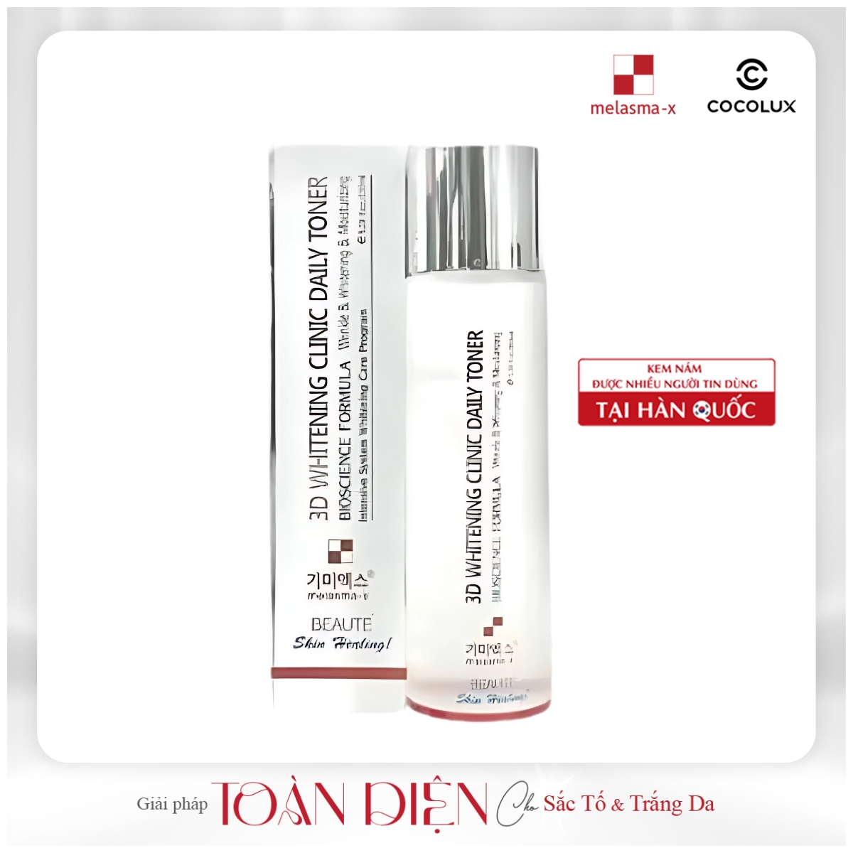 Toner dưỡng trắng da trị nám 3D Melasma-X