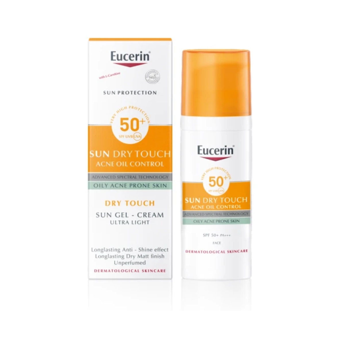 Gel Chống Nắng Eucerin Sun Dry Touch Acne Oil Control SPF50+ Cho Da Nhờn Mụn 50ml