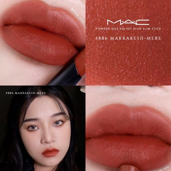 Son Thỏi MAC Powder Kiss Velvet Blur Slim - 886 Marrakesh-Mere