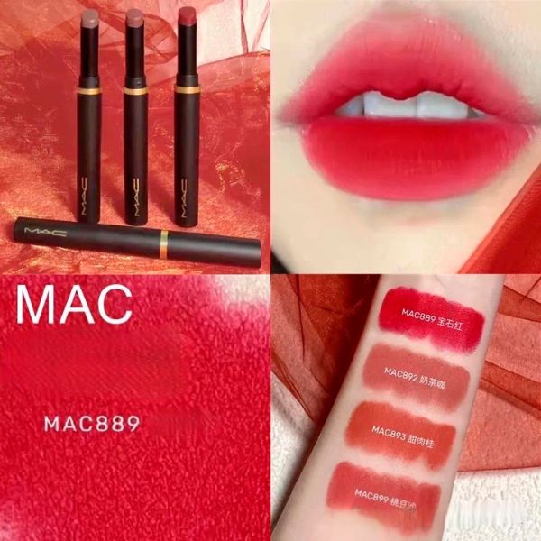 Son Thỏi MAC Powder Kiss Velvet Blur Slim - 889 Ruby New