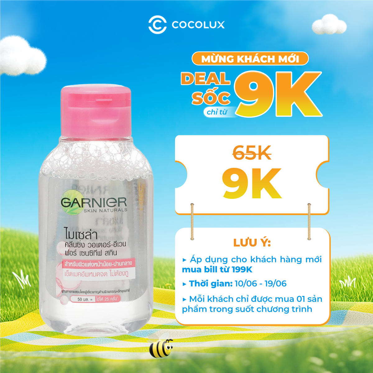 Nước Tẩy Trang Garnier Cho Da Nhạy Cảm 50ml