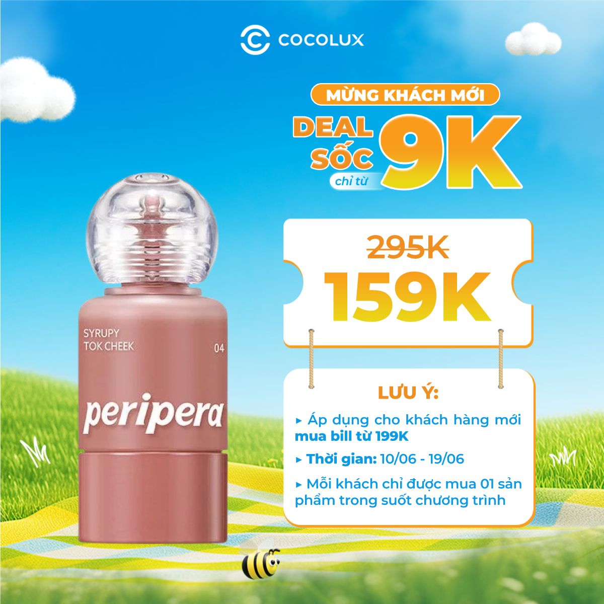 Phấn Má Peripera Syrupy Tok Cheek Dạng Kem 04 Sunshine Fig