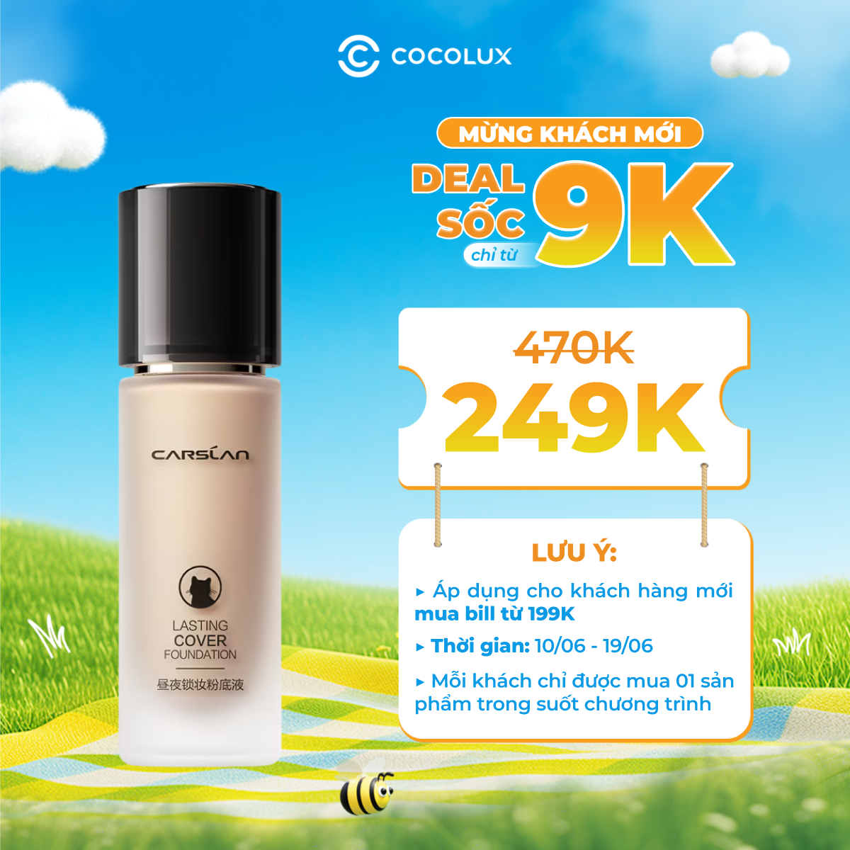 Kem Nền Carslan Lasting Cover Foundation P01