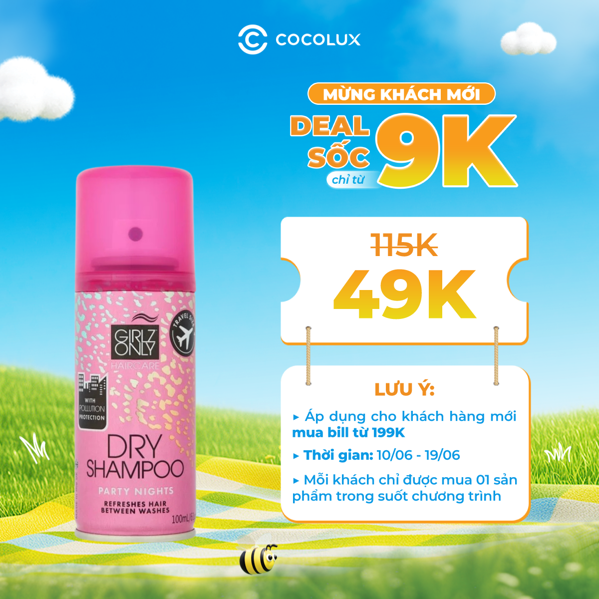 Dầu Gội Khô Girlz Only Hương Hoa Quyến Rũ 100ml