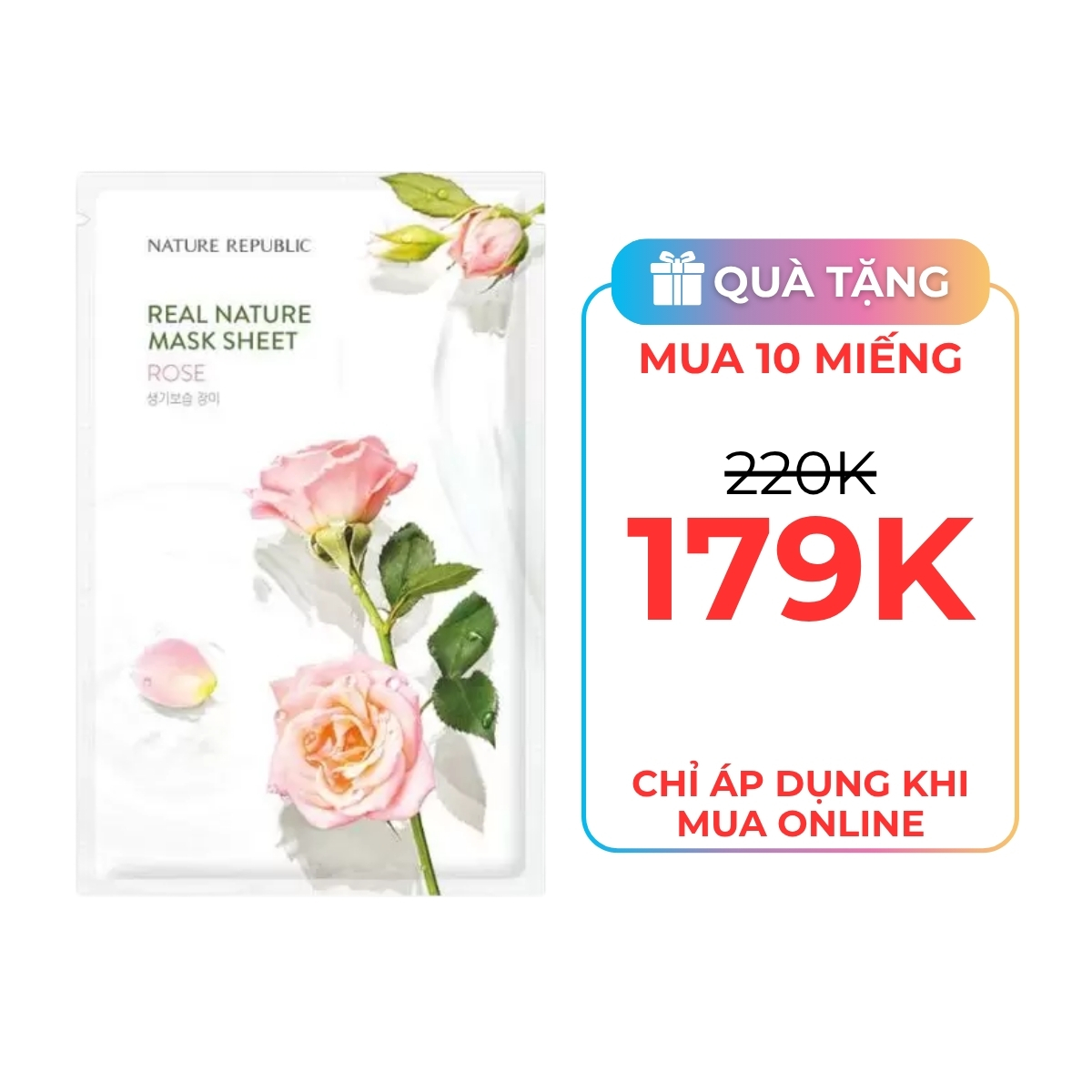 Mặt Nạ Nature Republic Rose - Chiết Xuất Hoa Hồng 23ml