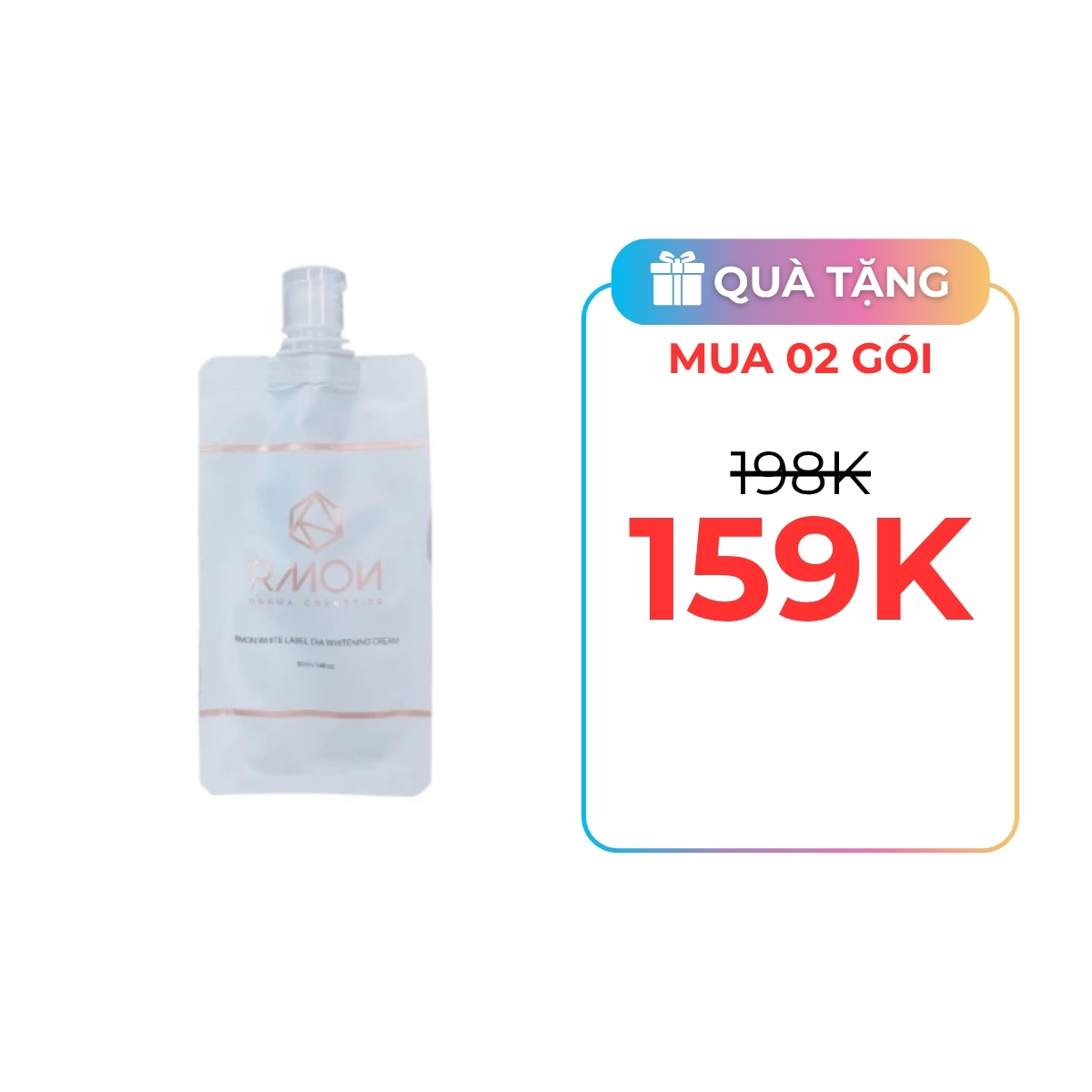 Kem Dưỡng Trắng Da Body Rmon White Label Dia Whitening Cream - Gói 50ml