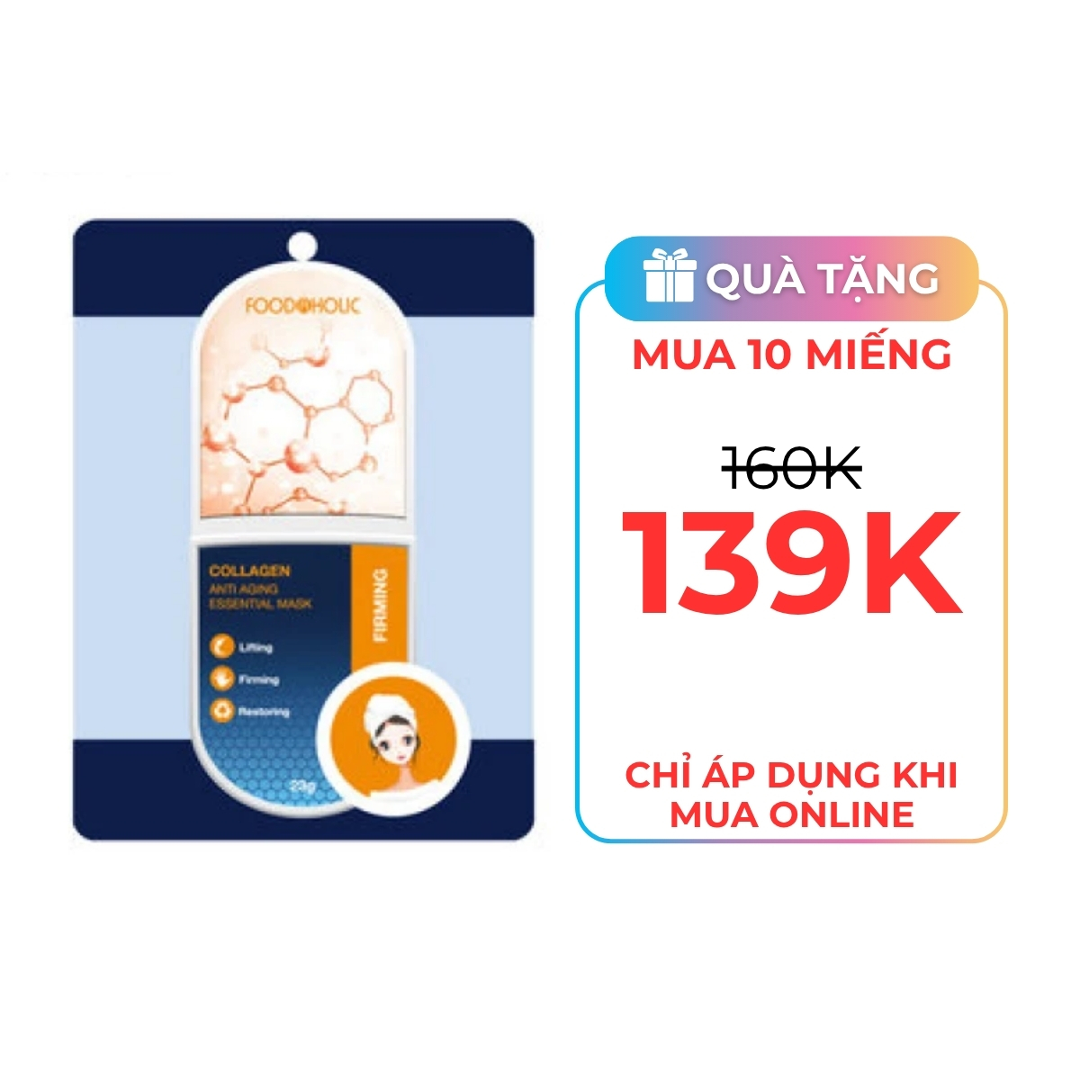 Mặt Nạ Food A Holic - Chiết Xuất Collagen Làm Săn Chắc Da 1 PCS