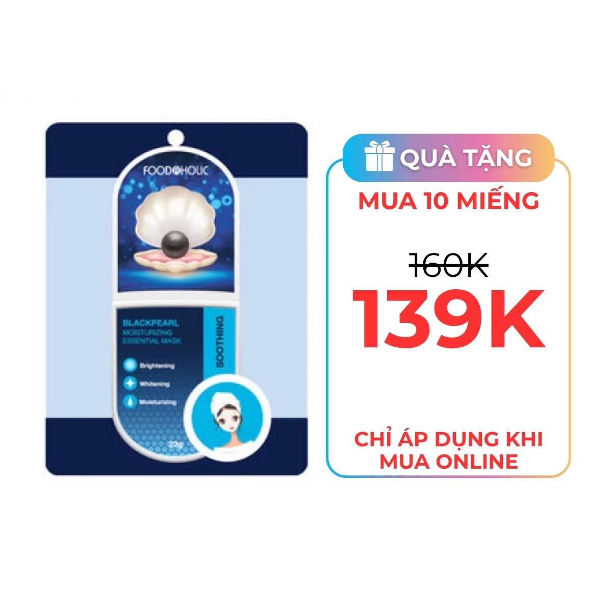 Mặt Nạ Food A Holic - Ngọc Trai Khóa Ẩm, Dưỡng Trắng Da 1 PCS