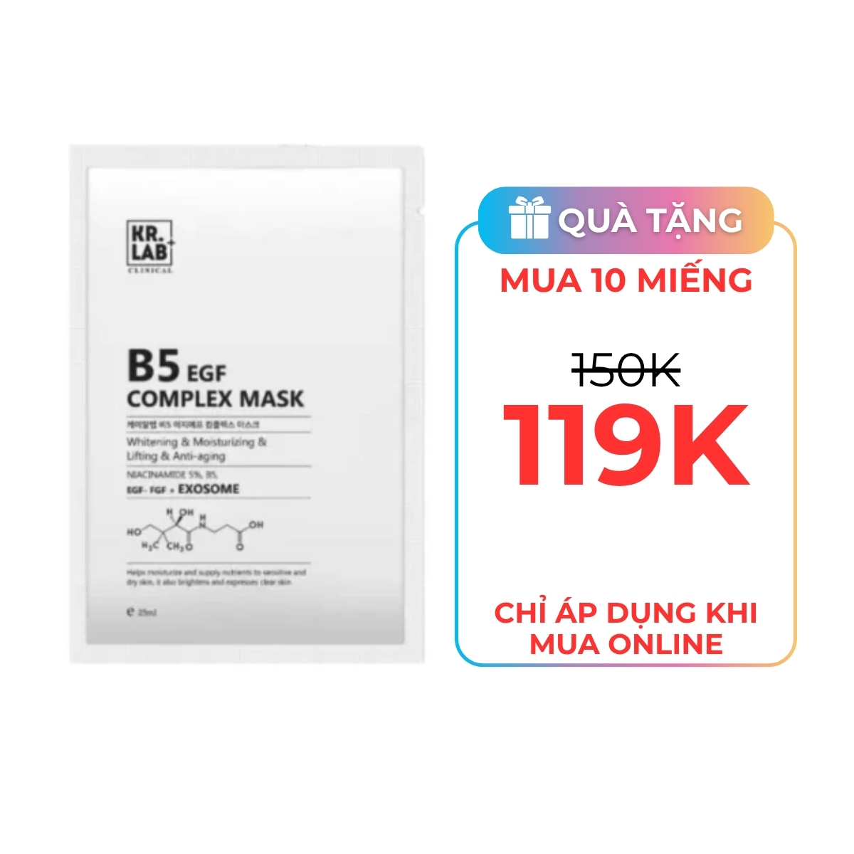 Mặt Nạ Kr.Lab+ B5 EGF Complex Mask 25ml