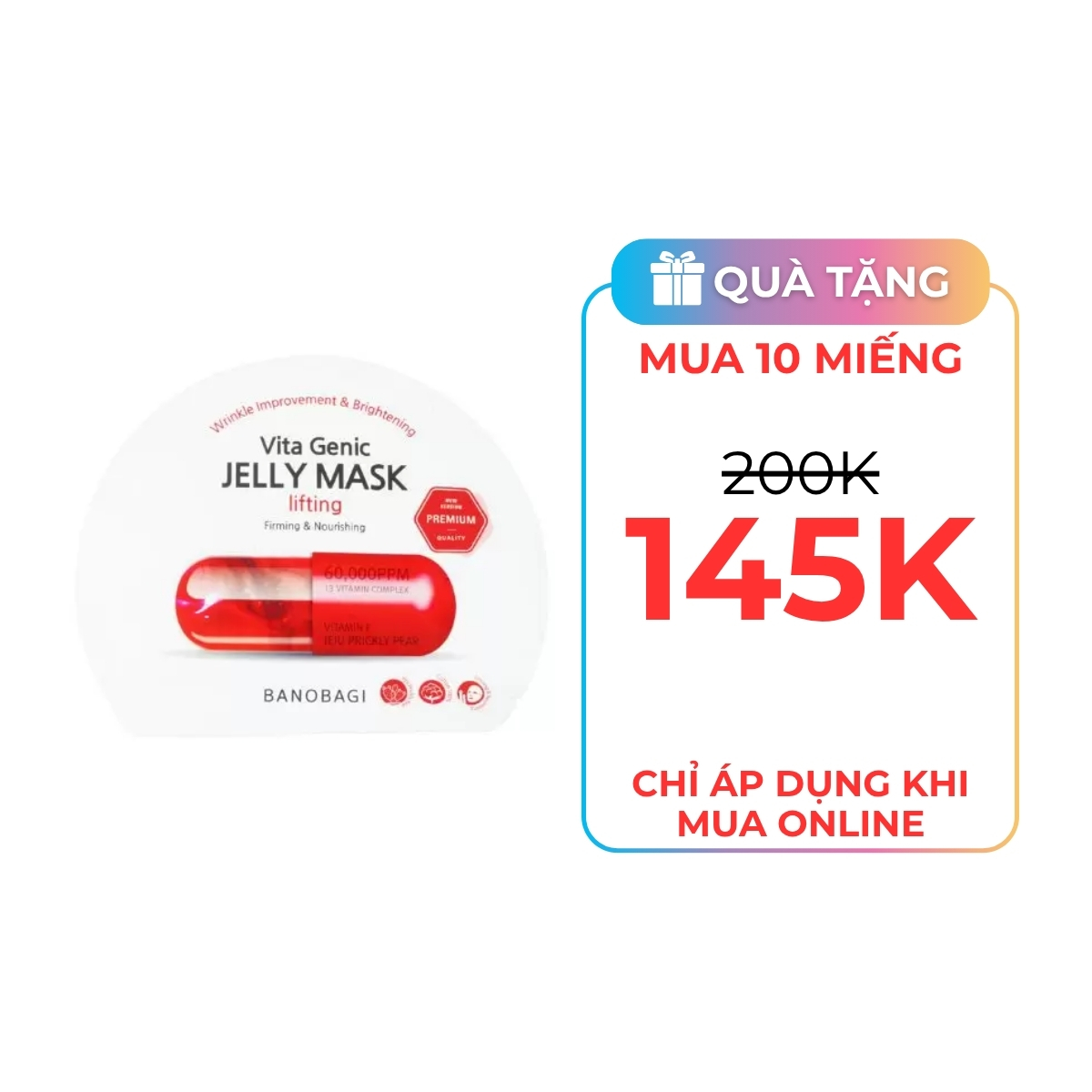 Mặt Nạ Banobagi Vita Genic Jelly Mask - Lifting Đỏ